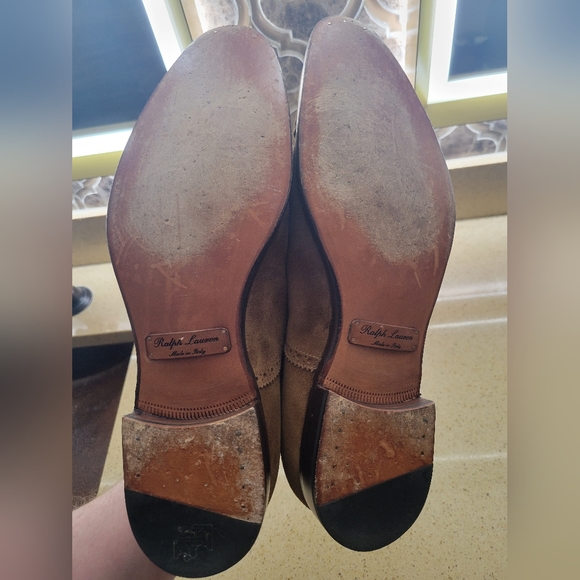 Ralph Lauren Purple Label Denver Suede Cap Toe Shoe - Picture 6 of 7